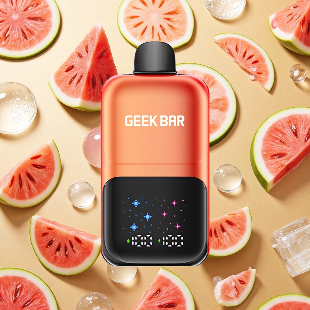 GEEK BAR 2GO 50000 Puffs Melancia Chiclete Gelo Bateria Recarregável Brasil Atacado