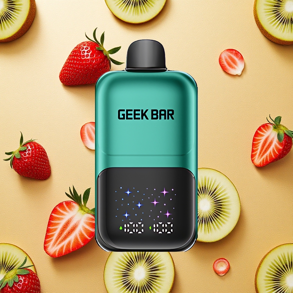 GEEK BAR 2GO 50000 Puffs Morango & Kiwi Tela Interativa Grande Brasil Atacado