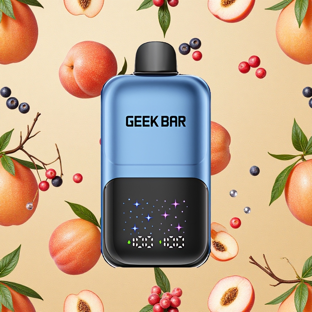GEEK BAR 2GO 50000 Puffs Pêssego & Frutas Vermelhas Tela Interativa Grande Brasil Atacado