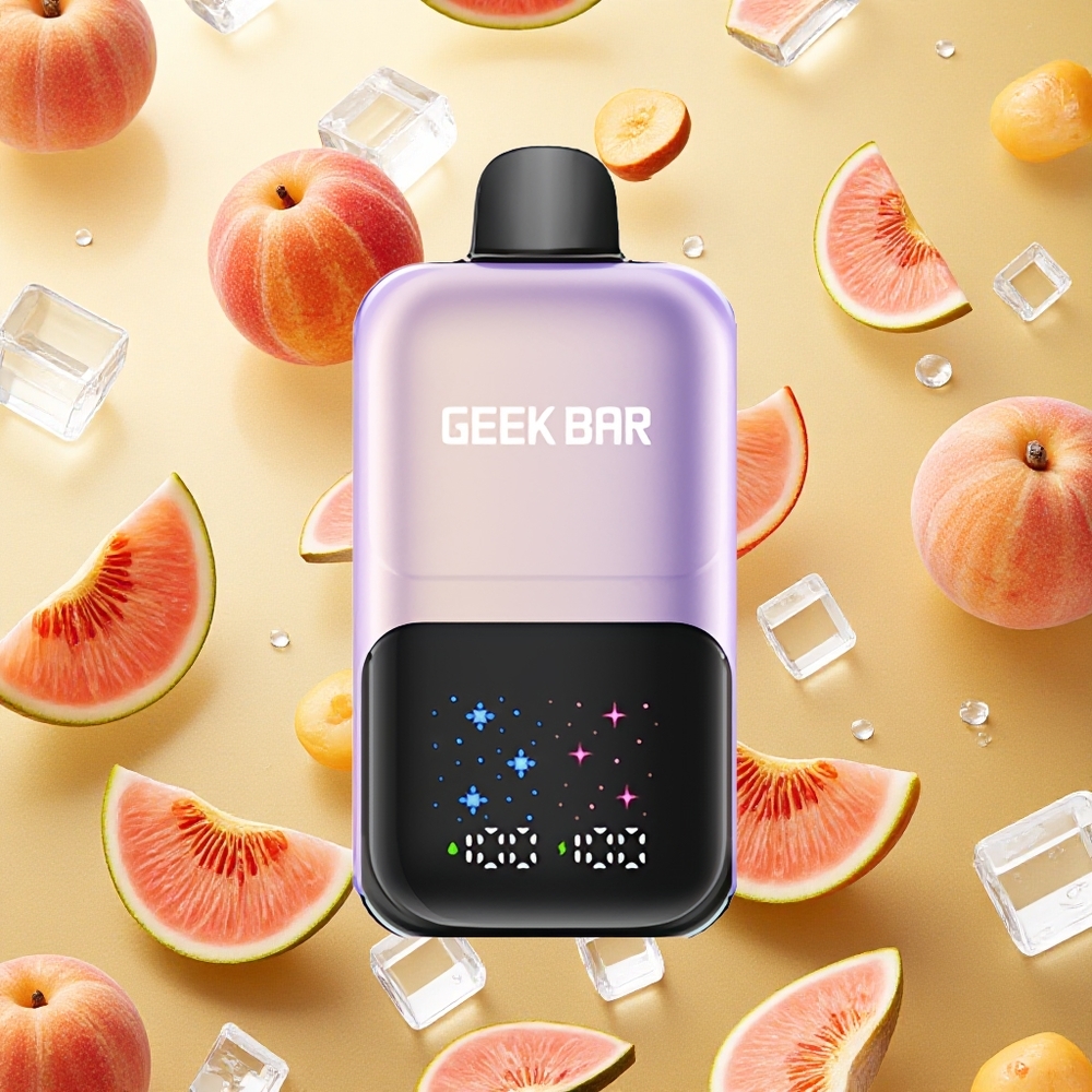 GEEK BAR 2GO 50000 Puffs Pêssego Manga Melancia Gelada Tela Interativa Brasil Atacado