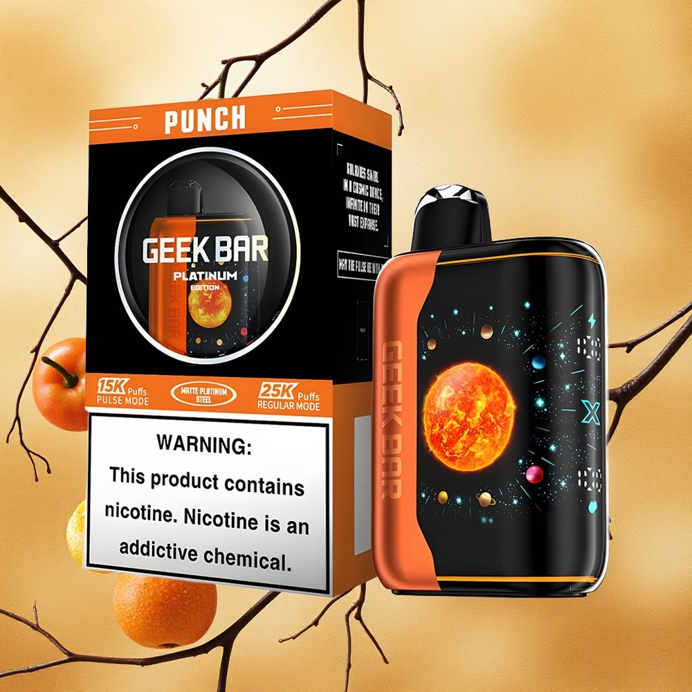 GEEK BAR Platinum Edição 25000 Sabor Punch Tela 3D Dinâmica Brasil Atacado