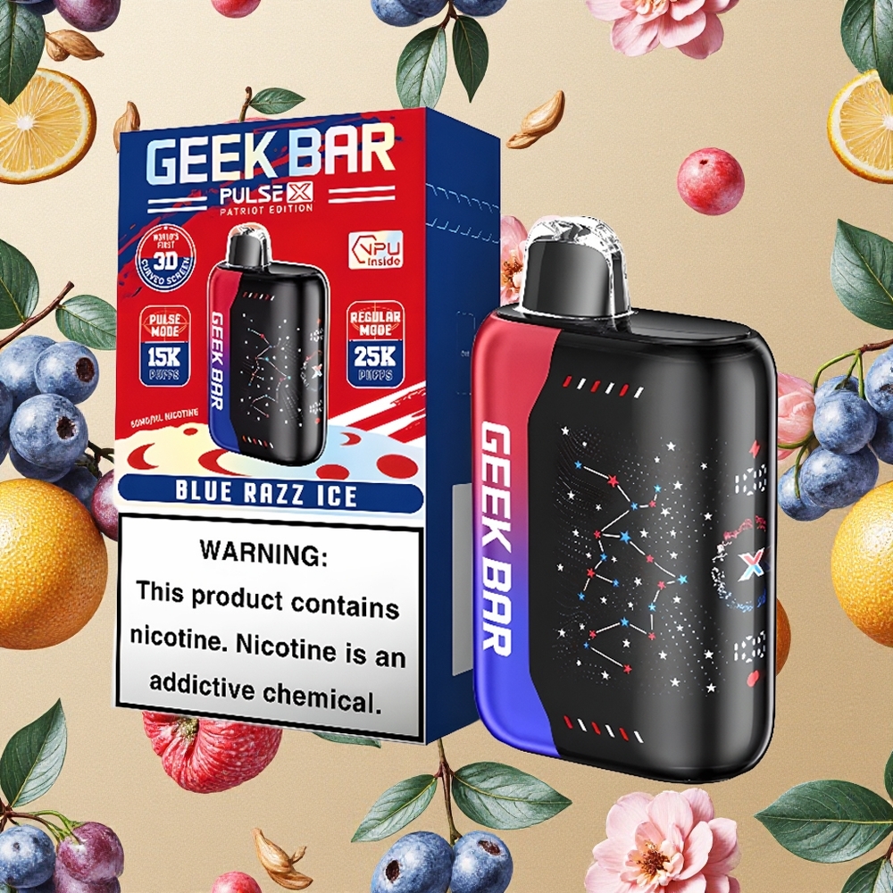 GEEK BAR Pulse X 25000 Puffs Sabor Patriot Brasil Atacado