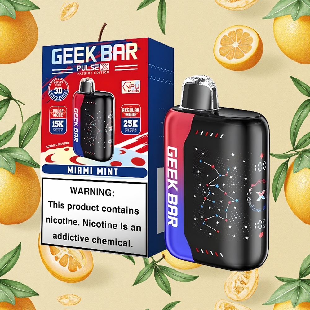 GEEK BAR Pulse X 25000 Puffs Sabor Patriot Brasil Atacado