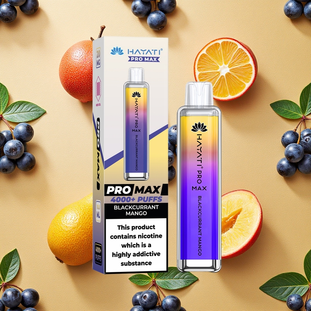Hayati Pro Max 4000 Puffs Amora Manga Bateria Recarregável Brasil Atacado