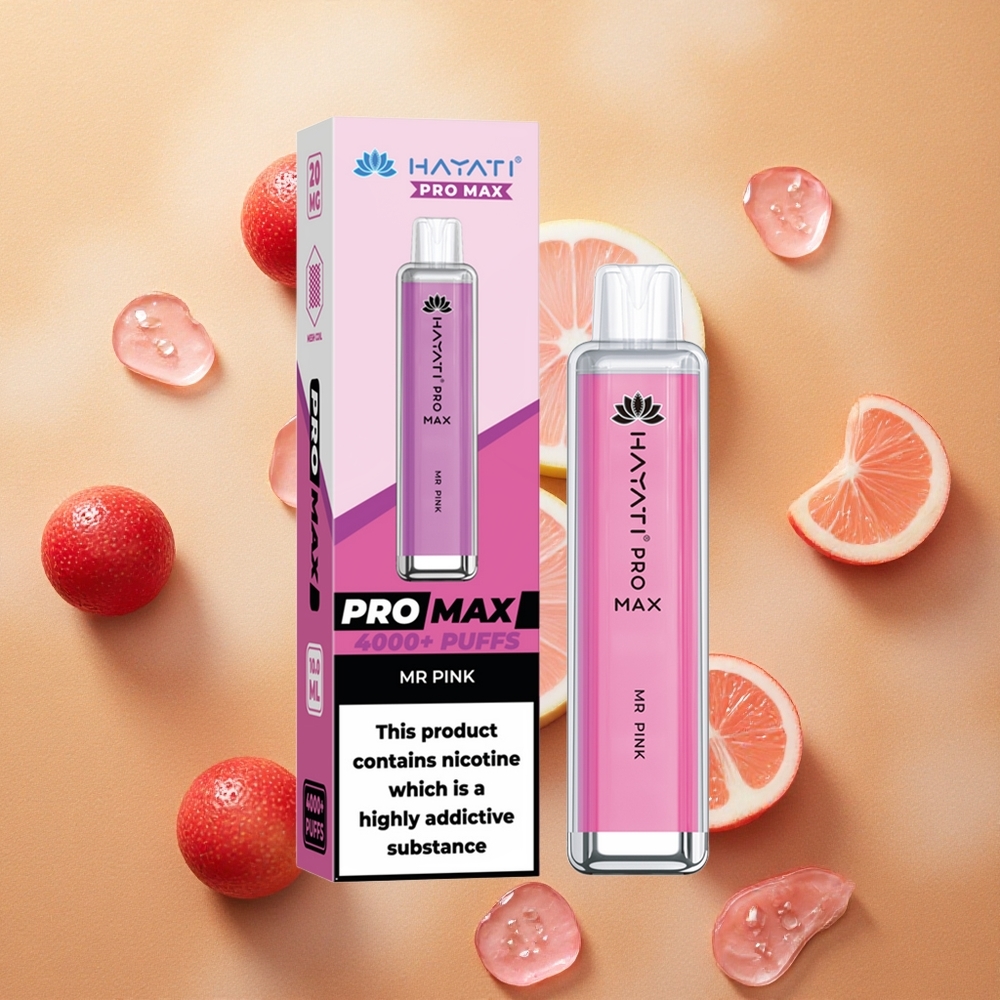 Hayati Pro Max 4000 Puffs Sabor Rosa 28x28x120mm Brasil Atacado