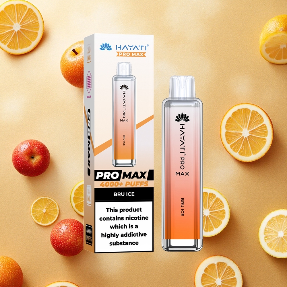 Hayati Pro Max 4000 Puffs Vape Descarga Dupla Gelo Bru Brasil Atacado