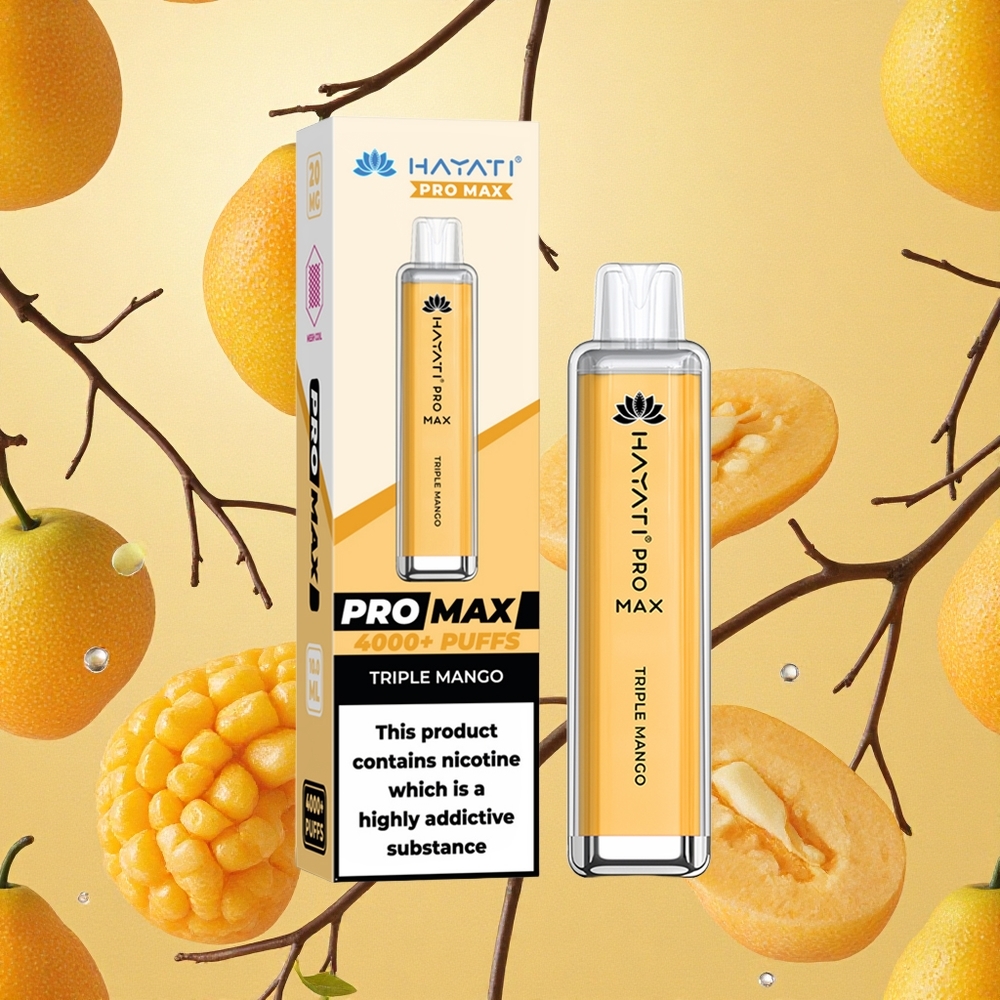 Hayati Pro Max 4000 Puffs Vape Descarga Tripla Manga 2ml Tanque Recarregável Brasil Atacado