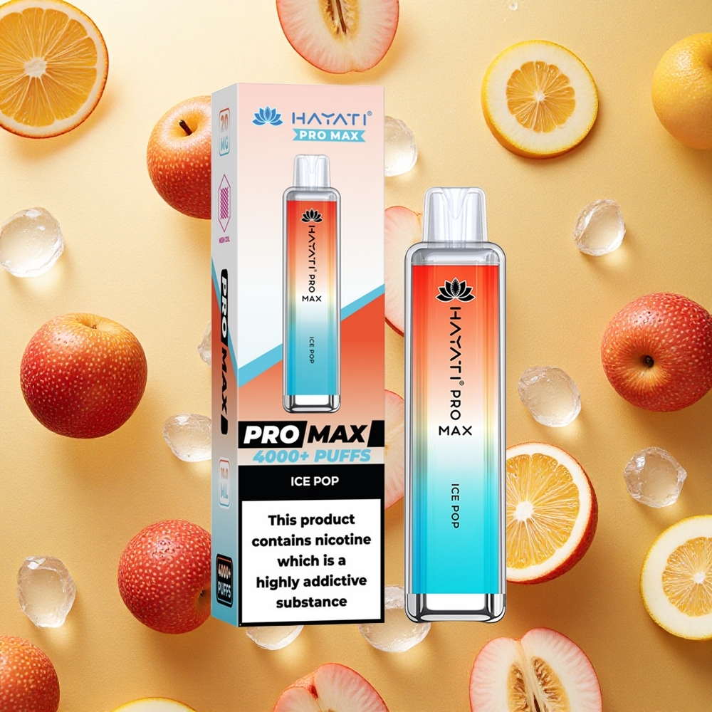 Hayati Pro Max 4000 Puffs Vape Gelo Pops Bateria Recarregável Brasil Atacado
