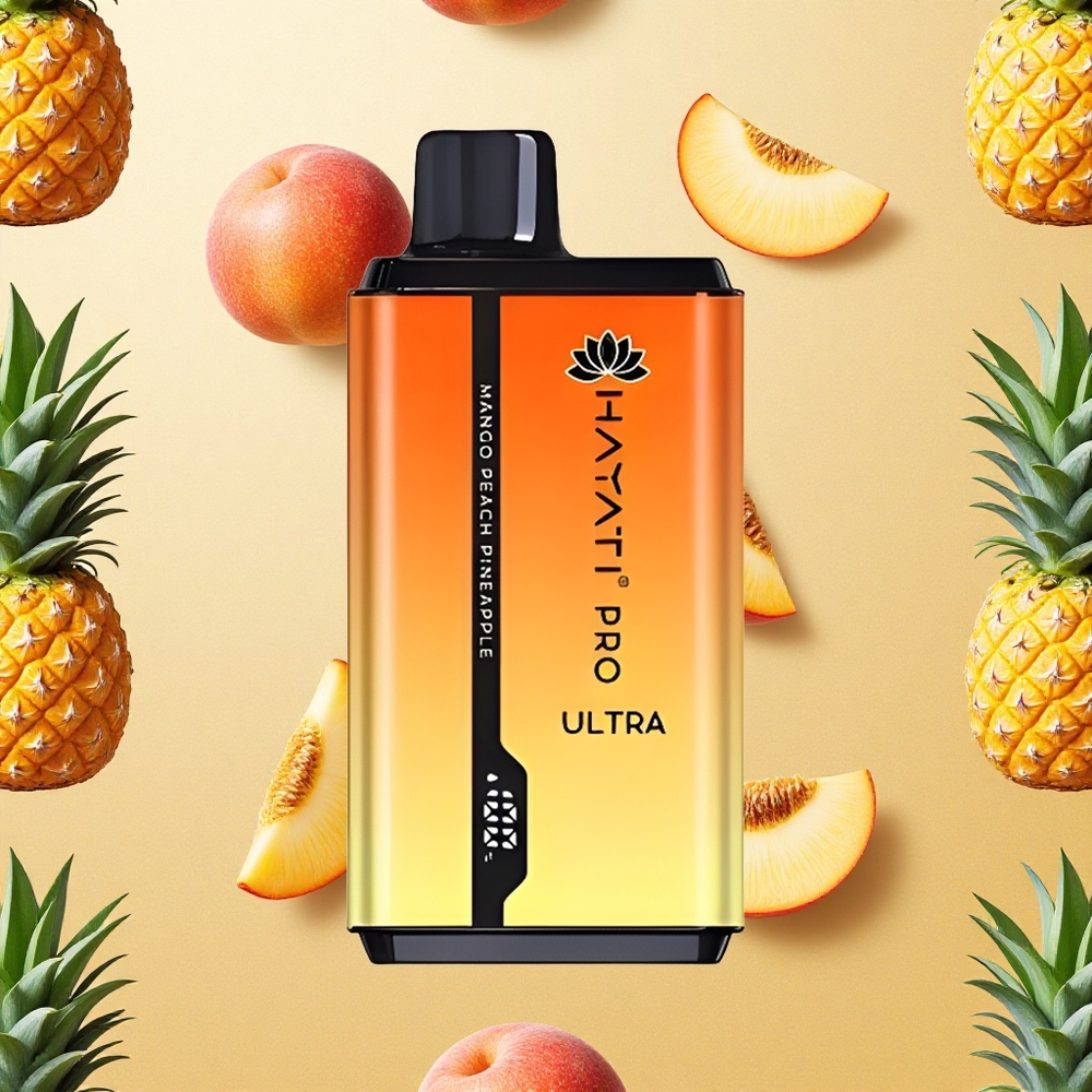 Hayati Pro Ultra 15000 Puffs Manga Pêssego Abacaxi Brasil Atacado