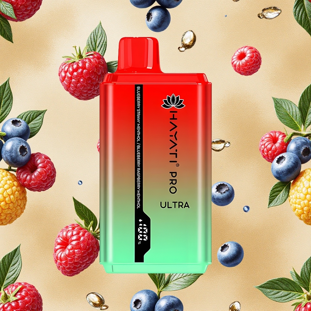 Hayati Pro Ultra 15000 Puffs Mirtilo Morango Mentolado Brasil Atacado