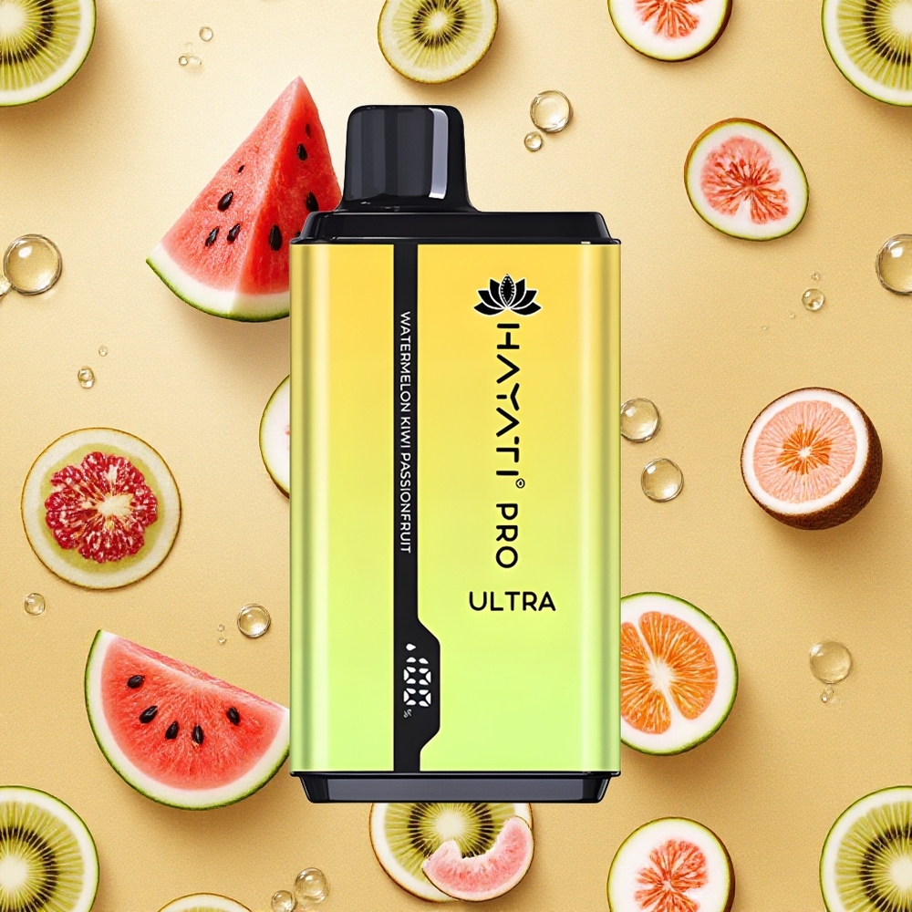 Hayati Pro Ultra 15000 Puffs Sabor Melancia Kiwi Maracujá Brasil Atacado
