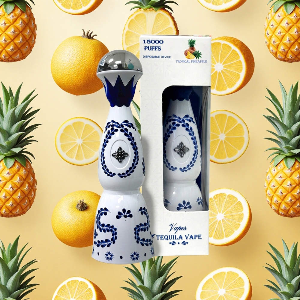 HUMO Azul 15000 Puffs Abacaxi Tropical 20mL Tanque Pré-cheio Brasil Atacado