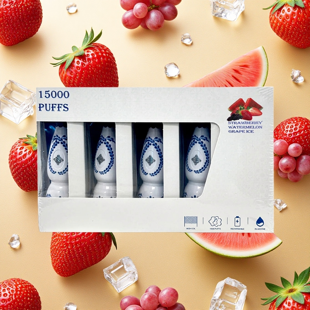 HUMO Azul 15000 Puffs Morango Melancia Uva Gelo 20mL Tanque Pré-carregado Brasil Atacado