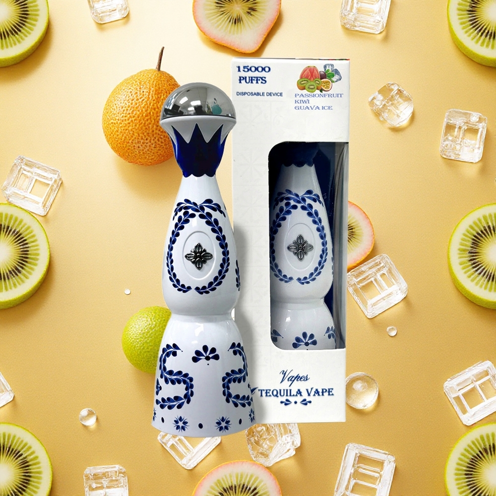 HUMO Azul 15000 Puffs Sabor Maracujá Kiwi Goiaba Gelo 20mL Tanque Pré-cheio Brasil Atacado