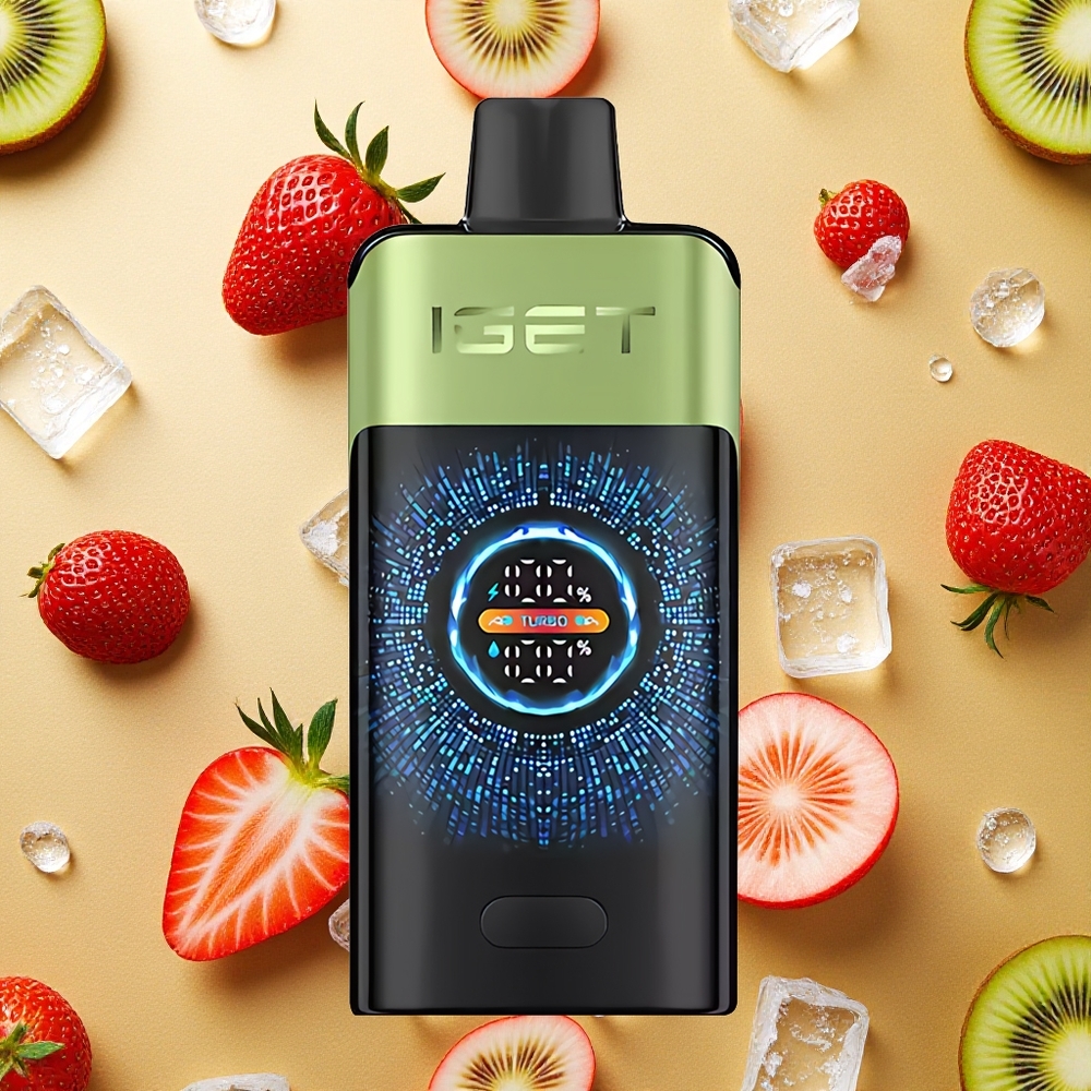 IGET ONE 12000 Puffs Morango Kiwi Gelo Tela Colorida Curva Grande Brasil Atacado