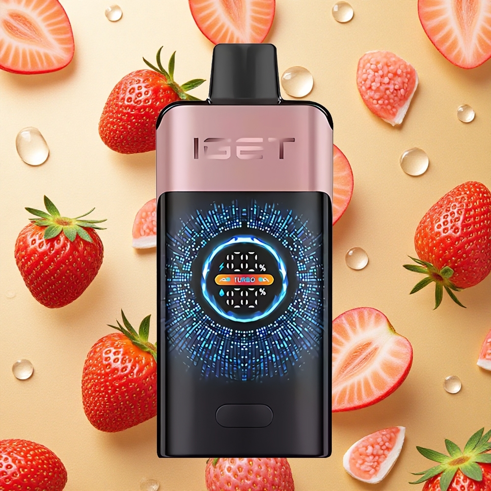 IGET ONE 12000 Puffs Vape Descartável Chupa Chups Morango 2700 mAh Capacidade da Bateria Brasil Atacado