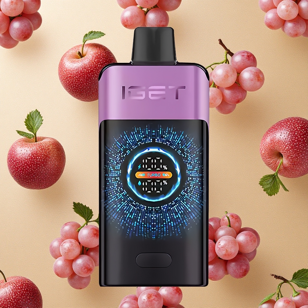 IGET ONE 12000 Puffs Vape Descartável Chupa Chups Uva Tela Colorida Curva Grande Brasil Atacado