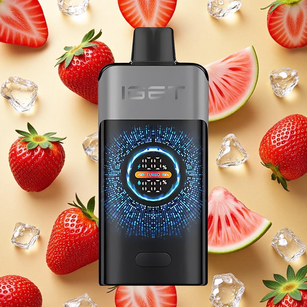 IGET ONE 12000 Puffs Vaporizador Descartável Morango Melancia Gelo Tela Colorida Curva Grande Brasil Atacado