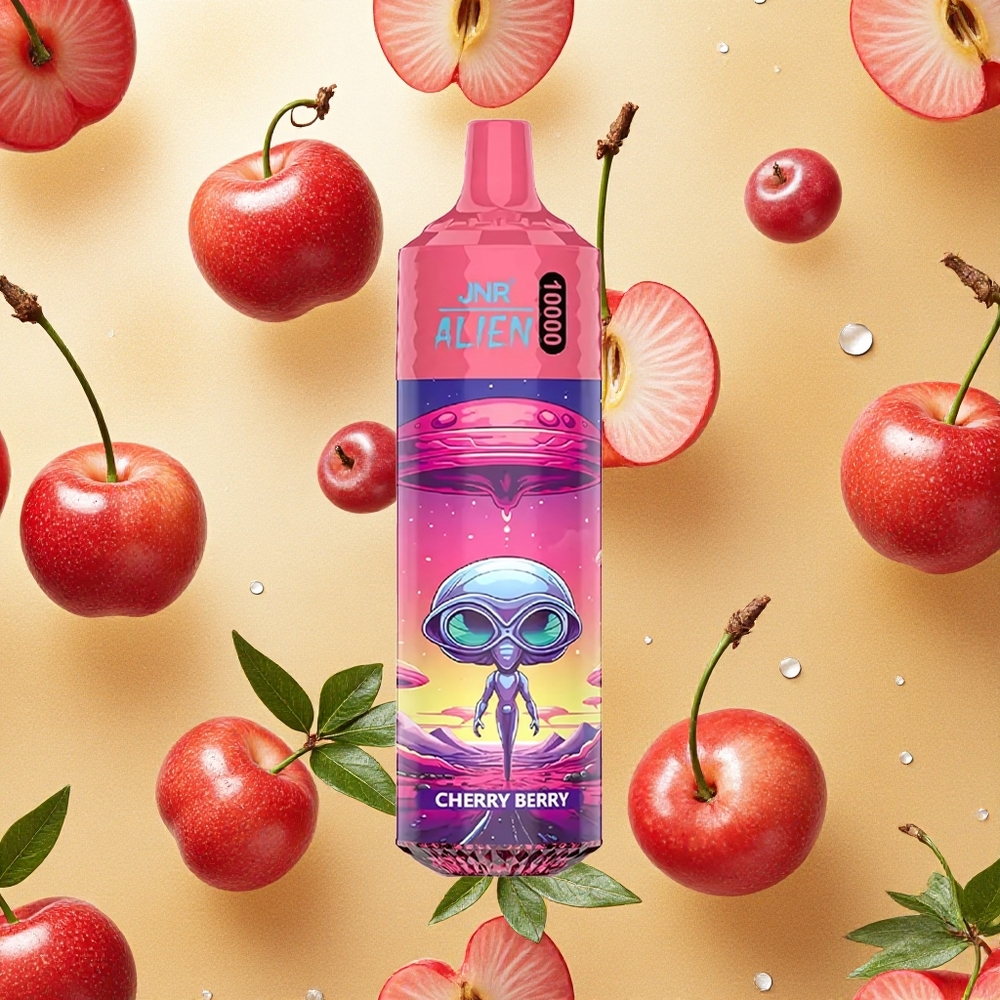JNR Alien 10000 Puffs Cereja Amora 20ml E-Líquido Brasil Atacado