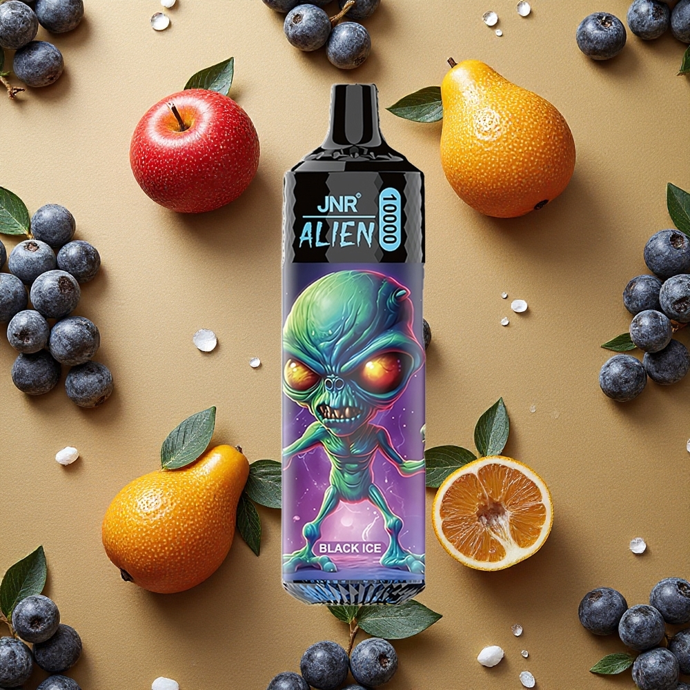 JNR Alien 10000 Puffs Gelo Preto 20ml E-líquido Brasil Atacado
