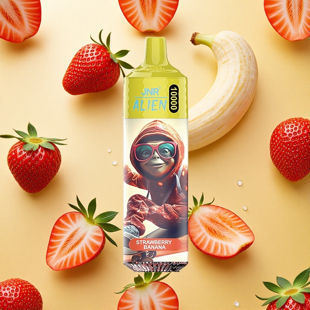 JNR Alien 10000 Puffs Morango Banana 20ml E-líquido Brasil Atacado