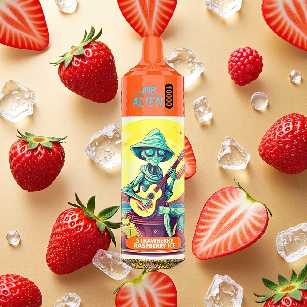 JNR Alien 10000 Puffs Morango Framboesa Gelo 20ml E-líquido Brasil Atacado