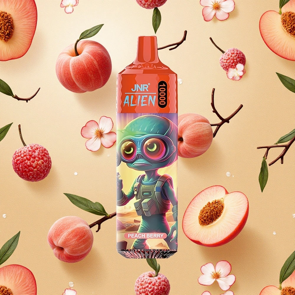 JNR Alien 10000 Puffs Pêssego Frutas Silvestres 850mAh Tipo-C Brasil Atacado