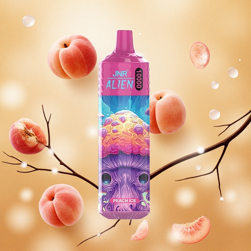 JNR Alien 10000 Puffs Pêssego Gelo 20ml E-líquido Brasil Atacado