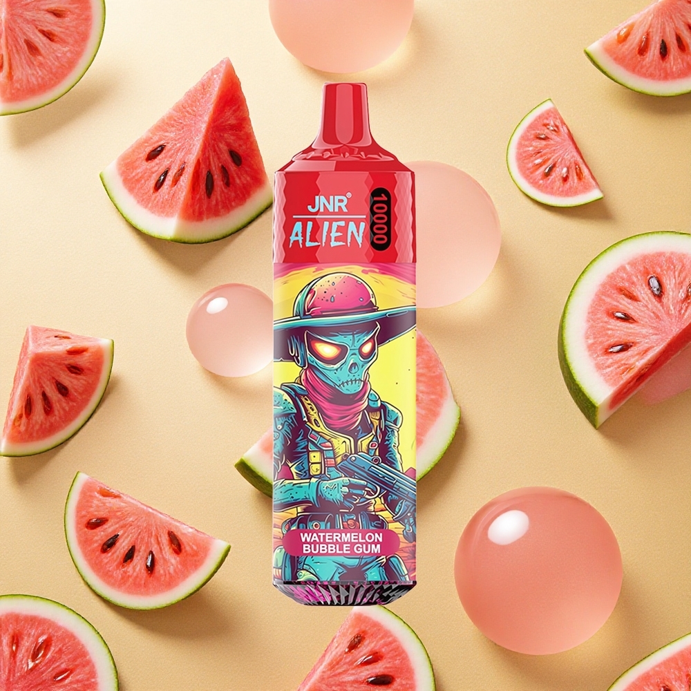 JNR Alien 10000 Puffs Sabor Melancia Chiclete Borbulhante 850mAh Brasil Atacado