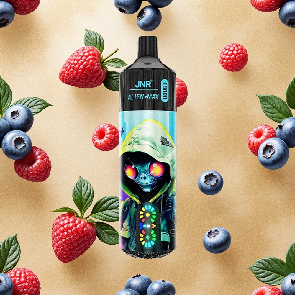 JNR Alien Max 18000 Puffs Mirtilo Framboesa Exibição LED Inteligente Brasil Atacado