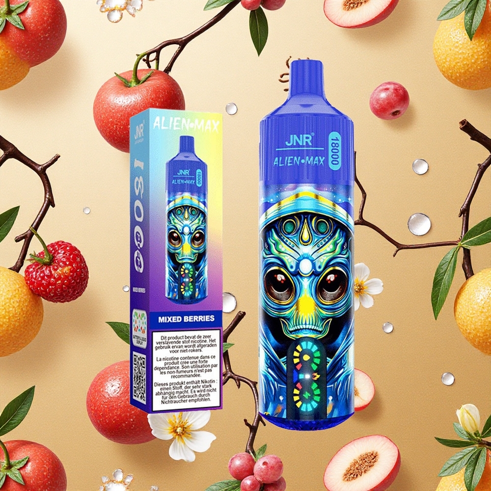 JNR Alien Max 18000 Puffs Mistura de Frutas Vermelhas 28ml E-líquido Brasil Atacado