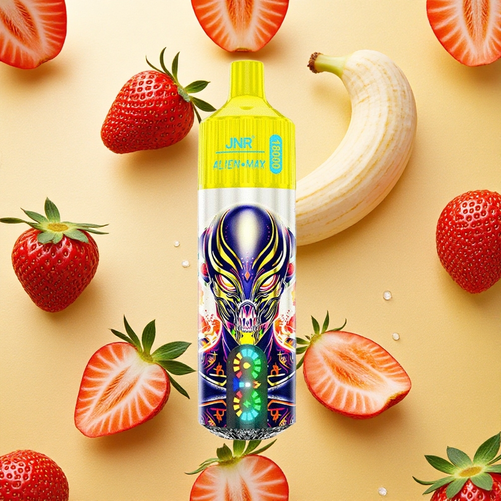 JNR Alien Max 18000 Puffs Morango Banana 28ml E-líquido Brasil Atacado