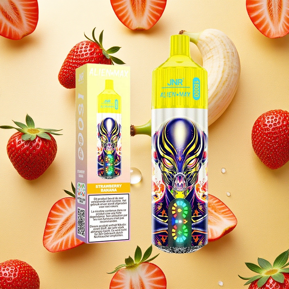 JNR Alien Max 18000 Puffs Morango Banana 28ml E-líquido Brasil Atacado