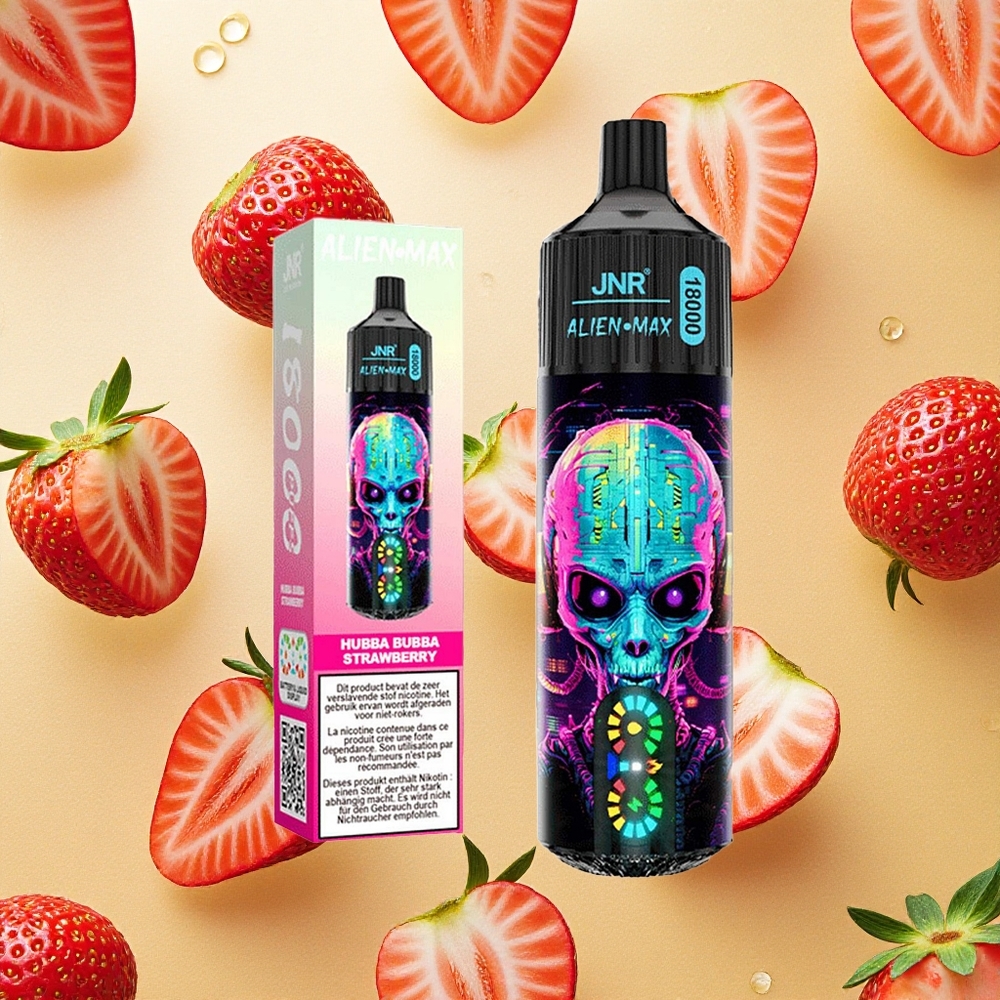 JNR Alien Max 18000 Puffs Morango Hubba Bubba Bateria 850mAh Brasil Atacado