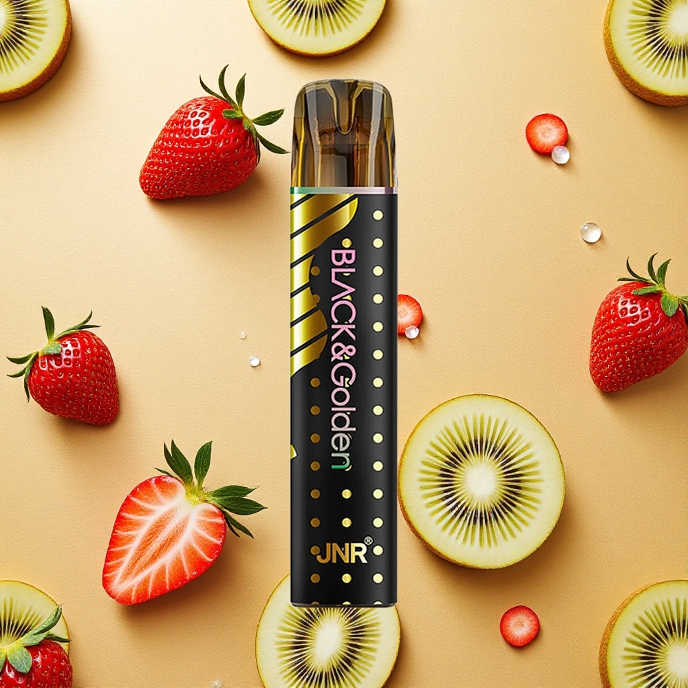 JNR Black&Golden 600+200 Puffs Morango Kiwi 2ml Brasil Atacado