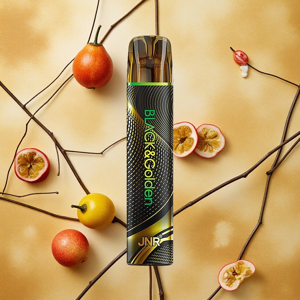 JNR Black&Golden 600+200 Puffs Passion Monster Preto&Dourado 2% Nicotina Sem Recarga Brasil Atacado