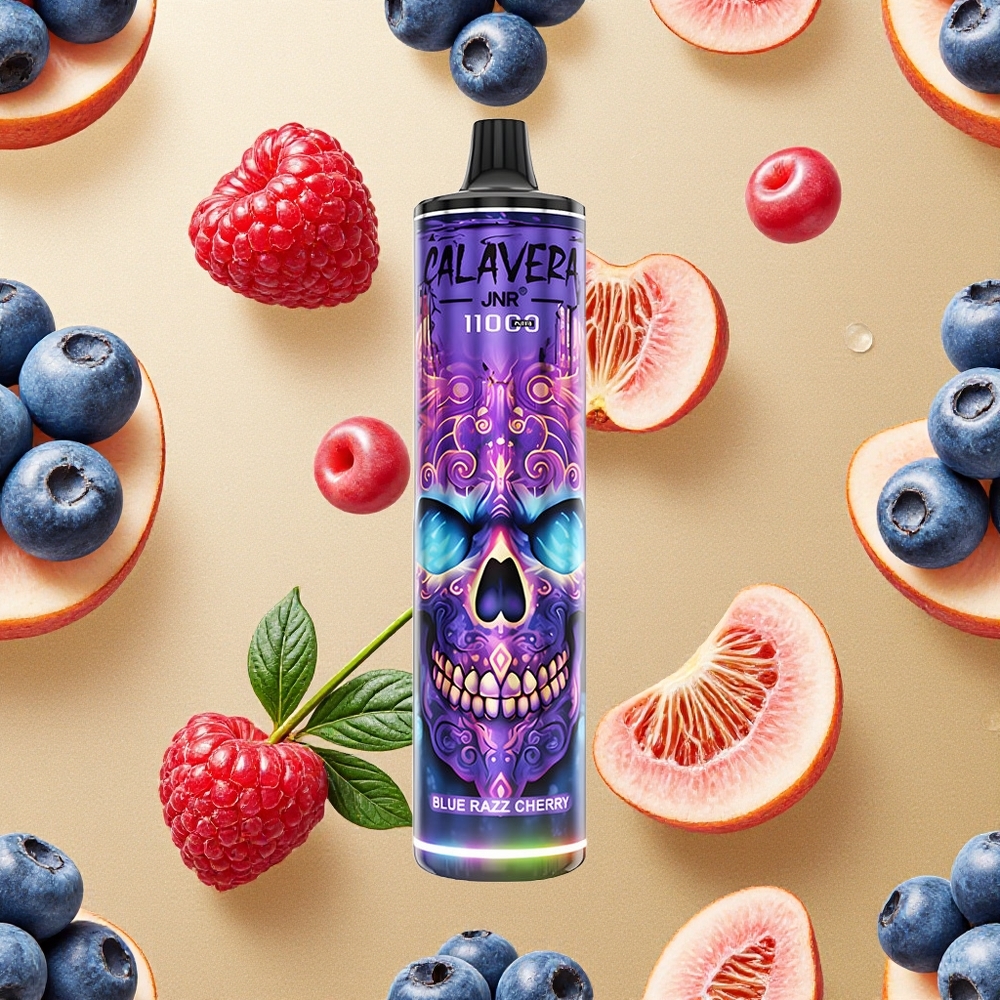 JNR Calavera 11000 Puffs Blueberry Cereja 21ml Capacidade de Líquido Brasil Atacado
