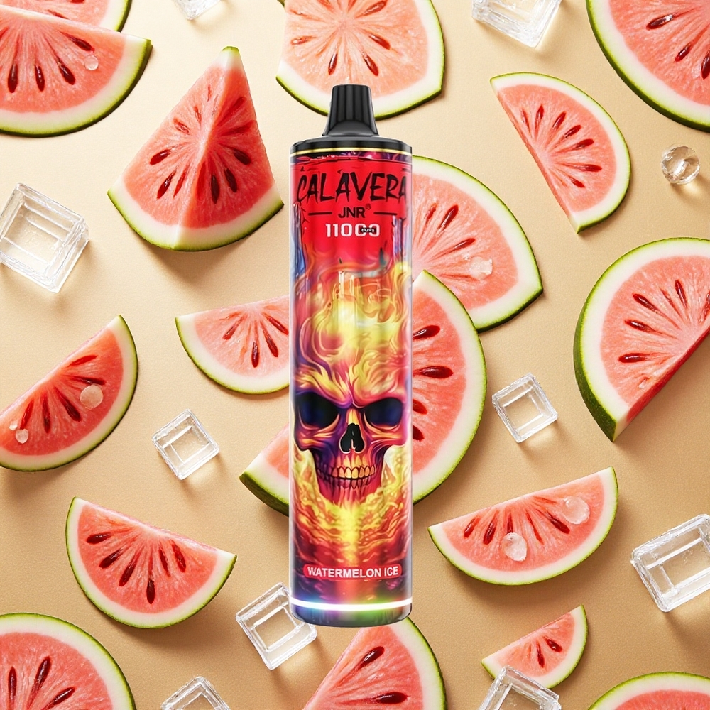JNR Calavera 11000 Puffs Descartável Melancia Gelada 21ml Capacidade de Líquido Brasil Atacado