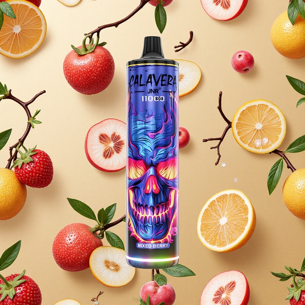 JNR Calavera 11000 Puffs Mistura de Frutas Vermelhas Porta de Carregamento Tipo-C Brasil Atacado