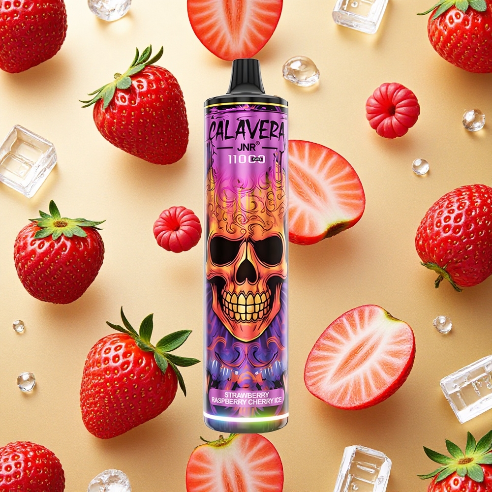 JNR Calavera 11000 Puffs Morango Framboesa Cereja Gelo 21ml Capacidade de E-Líquido Brasil Atacado