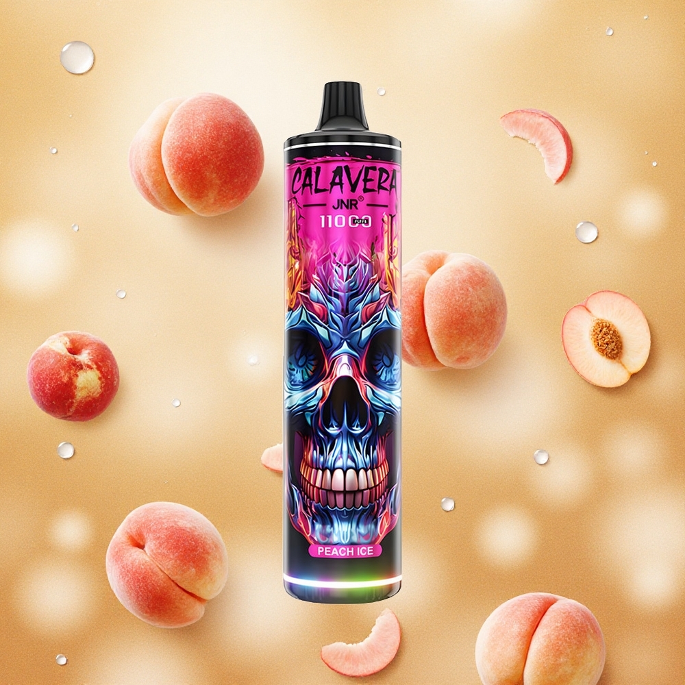 JNR Calavera 11000 Puffs Pêssego Gelo 850 mAh Capacidade da Bateria Brasil Atacado