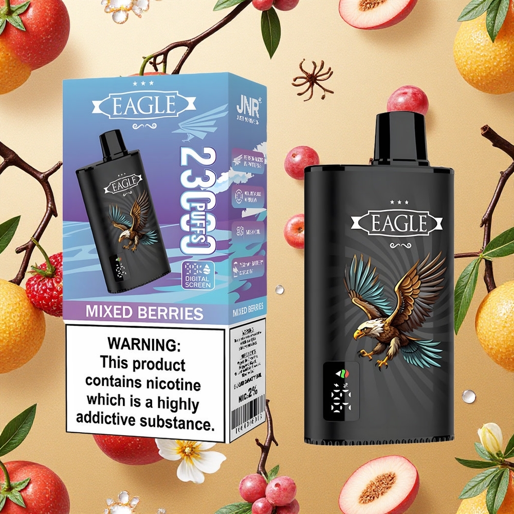 JNR EAGLE Smart 23000 Puffs Mistura de Frutas Vermelhas Tela Digital Brasil Atacado