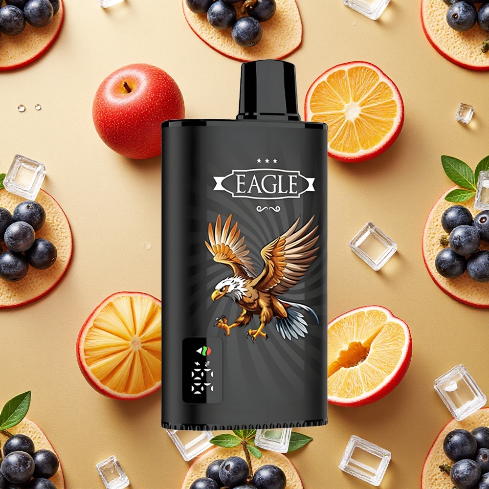 JNR EAGLE Smart 23000 Puffs Vape Descartável Groselha Manga Gelo Tela Digital Brasil Atacado
