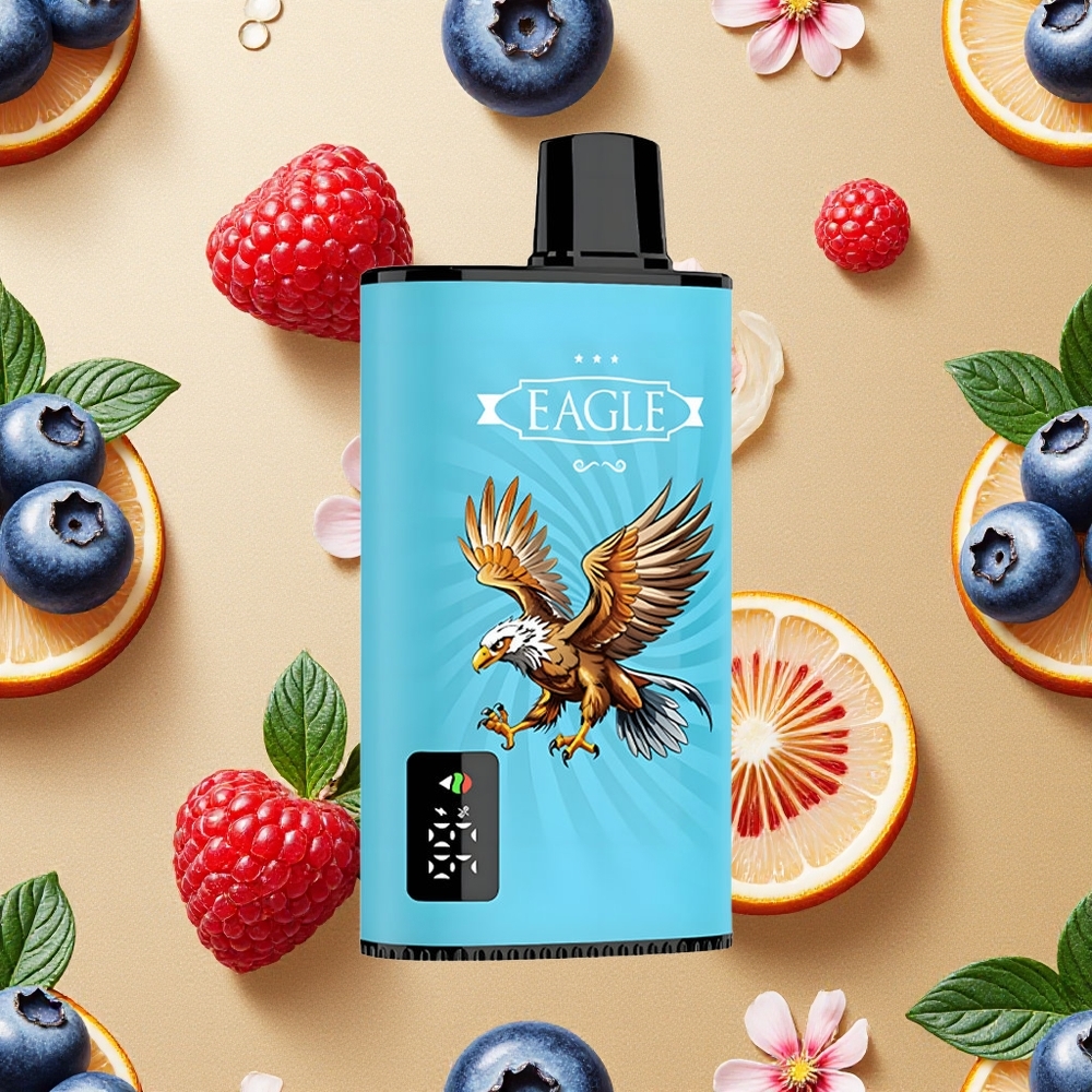 JNR EAGLE Smart 23000 Puffs Vape Descartável Mirtilo Framboesa Azeda Tela Digital Brasil Atacado