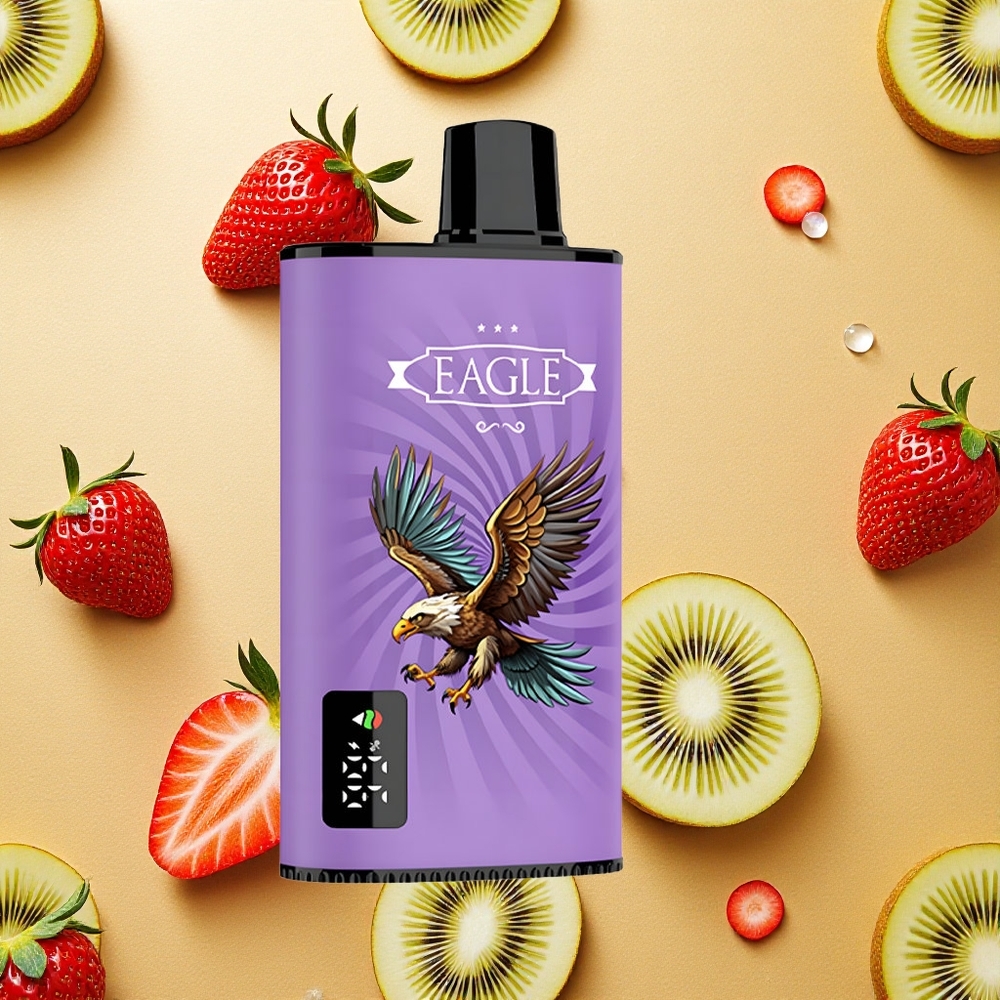JNR EAGLE Smart 23000 Puffs Vape Descartável Morango Kiwi Tela Digital Brasil Atacado