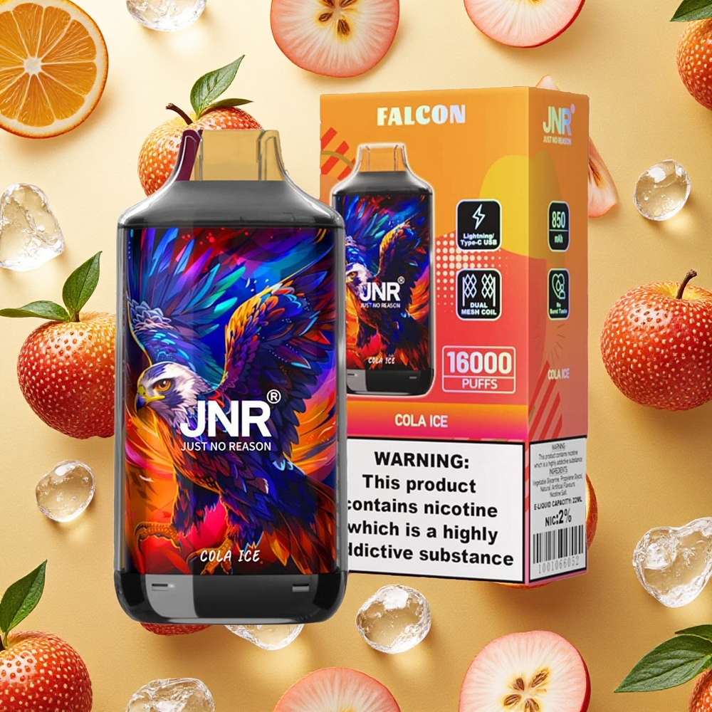 JNR Falcon 16000 Puffs Gelo Cola 22ml Brasil Atacado
