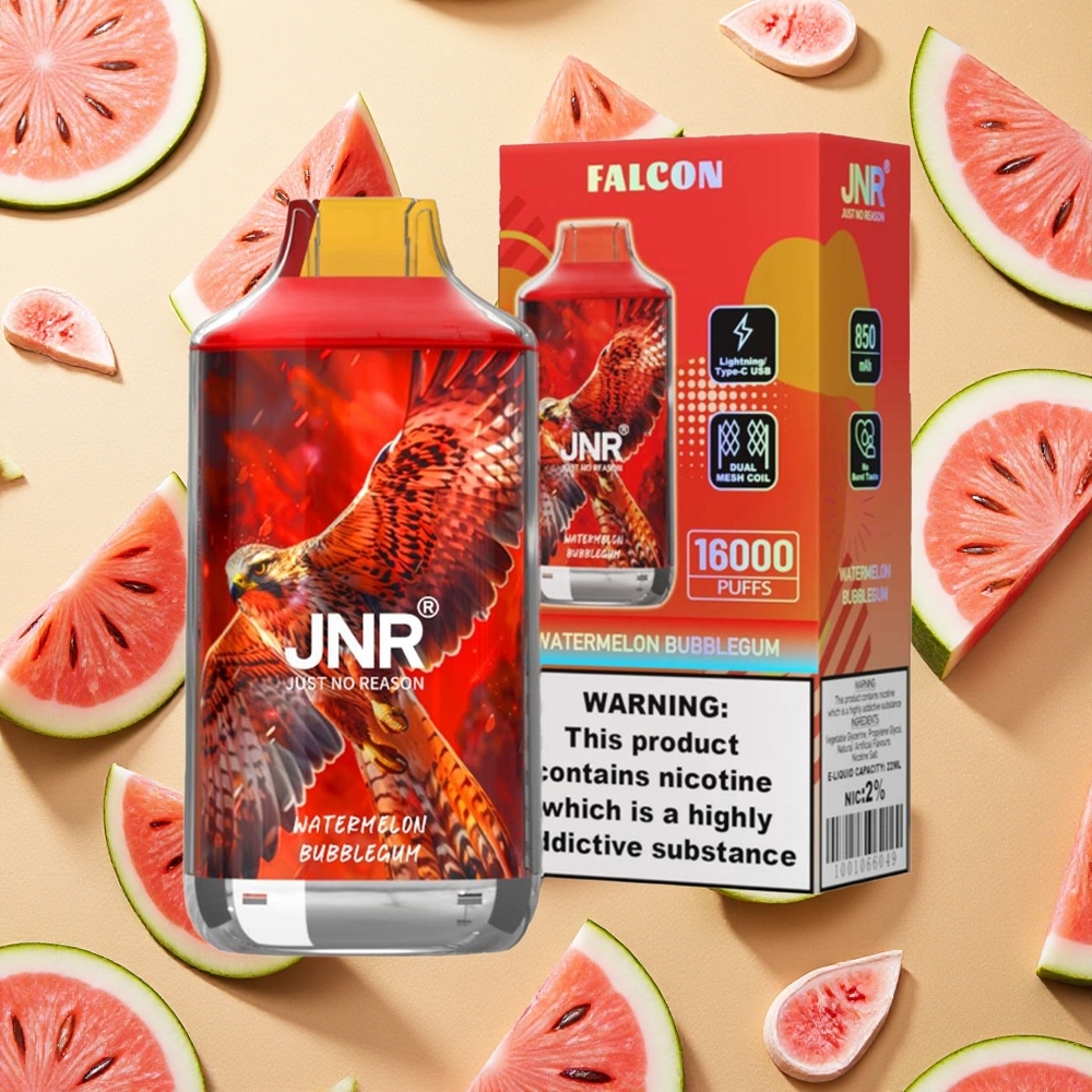 JNR Falcon 16000 Puffs Melancia Chiclete 850 mAh Brasil Atacado