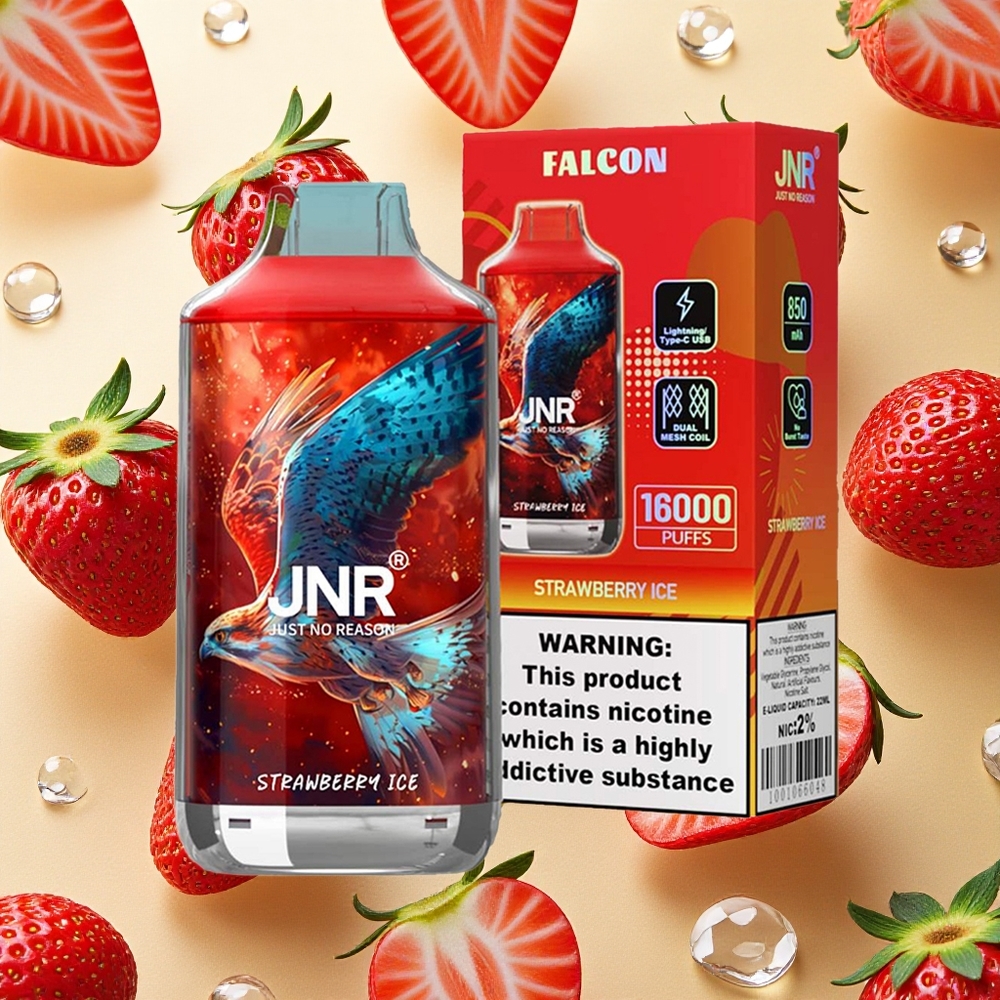 JNR Falcon 16000 Puffs Morango Gelo 850 mAh Brasil Atacado