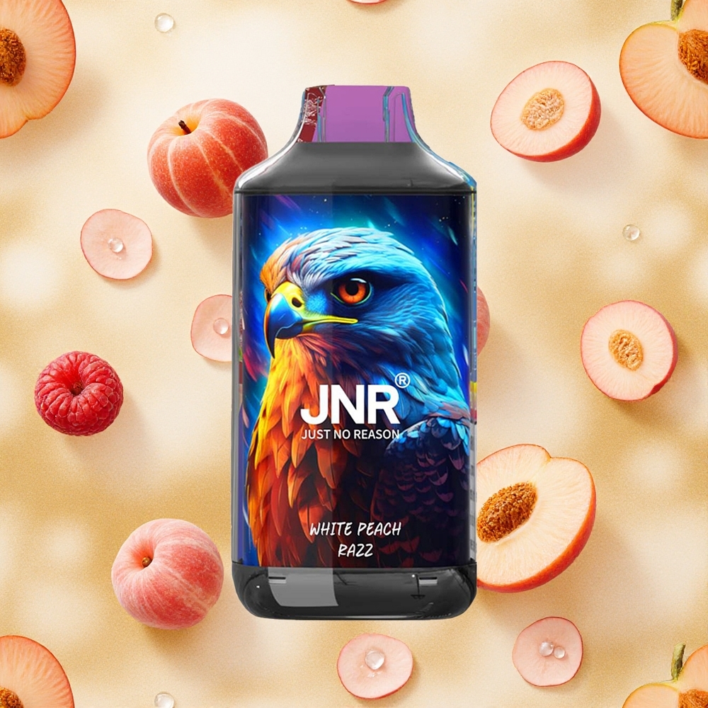 JNR Falcon 16000 Puffs Pêssego Branco Razz 22ml Brasil Atacado