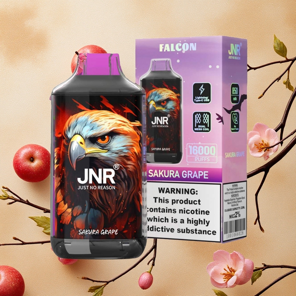 JNR Falcon 16000 Puffs Sakura Uva 850 mAh Brasil Atacado